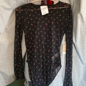 See-through long sleeve bodysuit